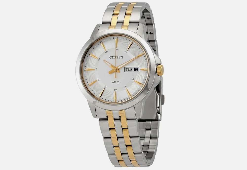 Citizen Quartz Silver Dial Two-tone Men's Watch BF2018-52A